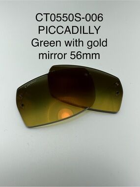 Cartier CT0550S-006 PICCADILLY Original Replacement Lenses GREENwith GOLD AR new